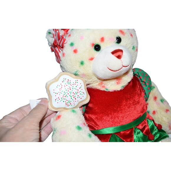 BUILD A BEAR Christmas Holiday Sugar Cookie Plush Sprinkle  Bear 18” w outfit - Picture 3 of 8